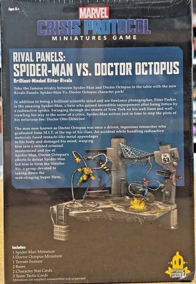 漫威危机协议竞争面板:蜘蛛侠与章鱼医生 - 全新/密封 — 第 2/2 张图片