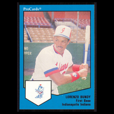 Lorenzo Bundy #1223 1989 ProCards Minor League Team Sets Indianapolis Indians NM