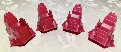 G.I. Joe 1986 Cobra Terror Drome, Complete Set of 4 Console Seats, UNBROKEN NICE
