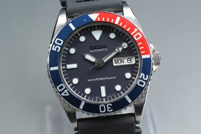 [Exc+5] Seiko Diver's SKX025 7S26-0050 Pepsi Bezel Automatic Watch From JAPAN