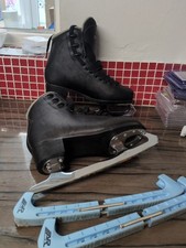 Graf Bolero Gold Schlittschuhe Eiskunstlauf Schlittschuhe Schwarz Größe EU 38 UK Größe 5 + Guards