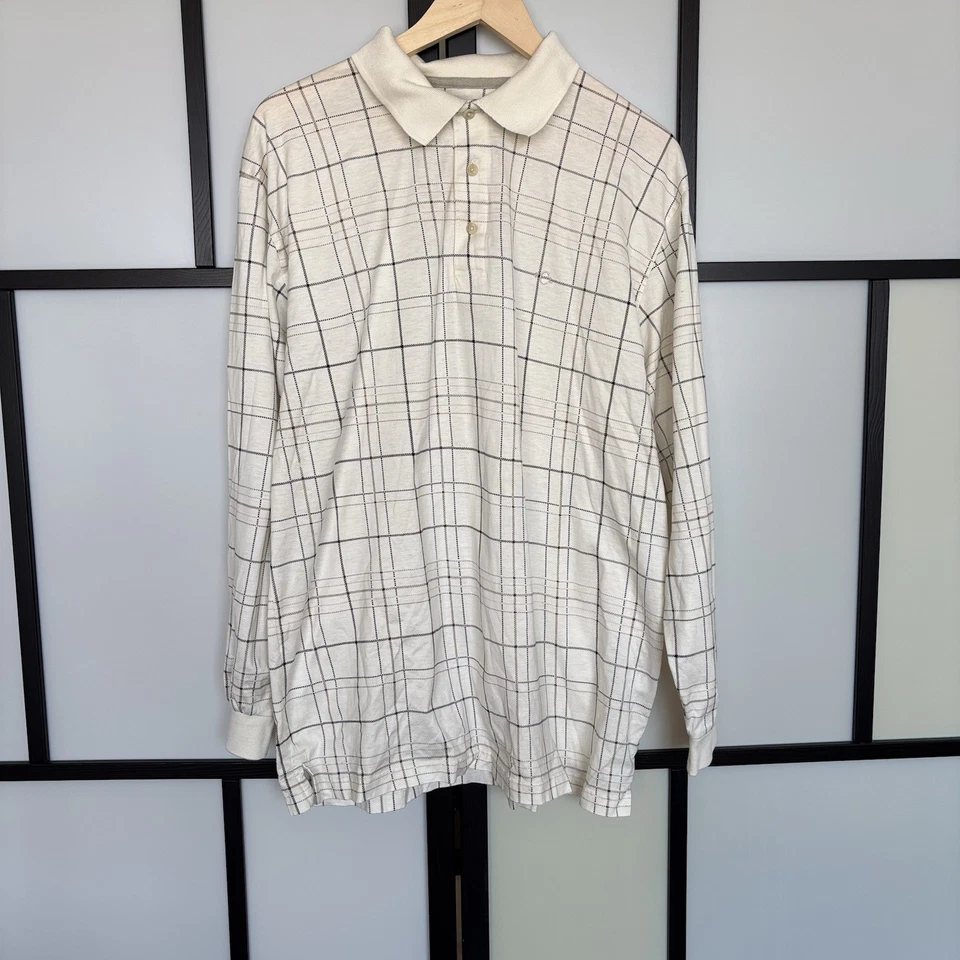 Vintage Chaps Ralph Lauren Polo Shirt Mens Large Rugby Long Sleeve Old Money - Image 3 of 4