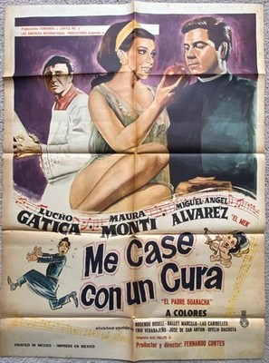 Lucho Gatica Maura Monti Ángel Álvarez Me casé con un cura Mex movie poster 255