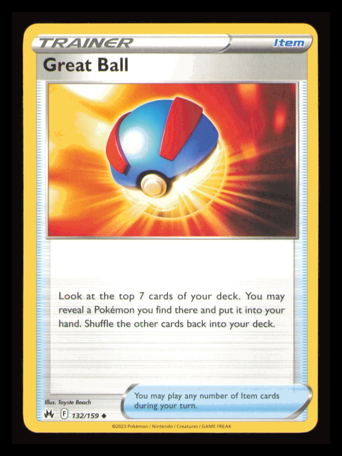 Crown Zenith Pokémon TCG Great Ball 132/159 Normal NM