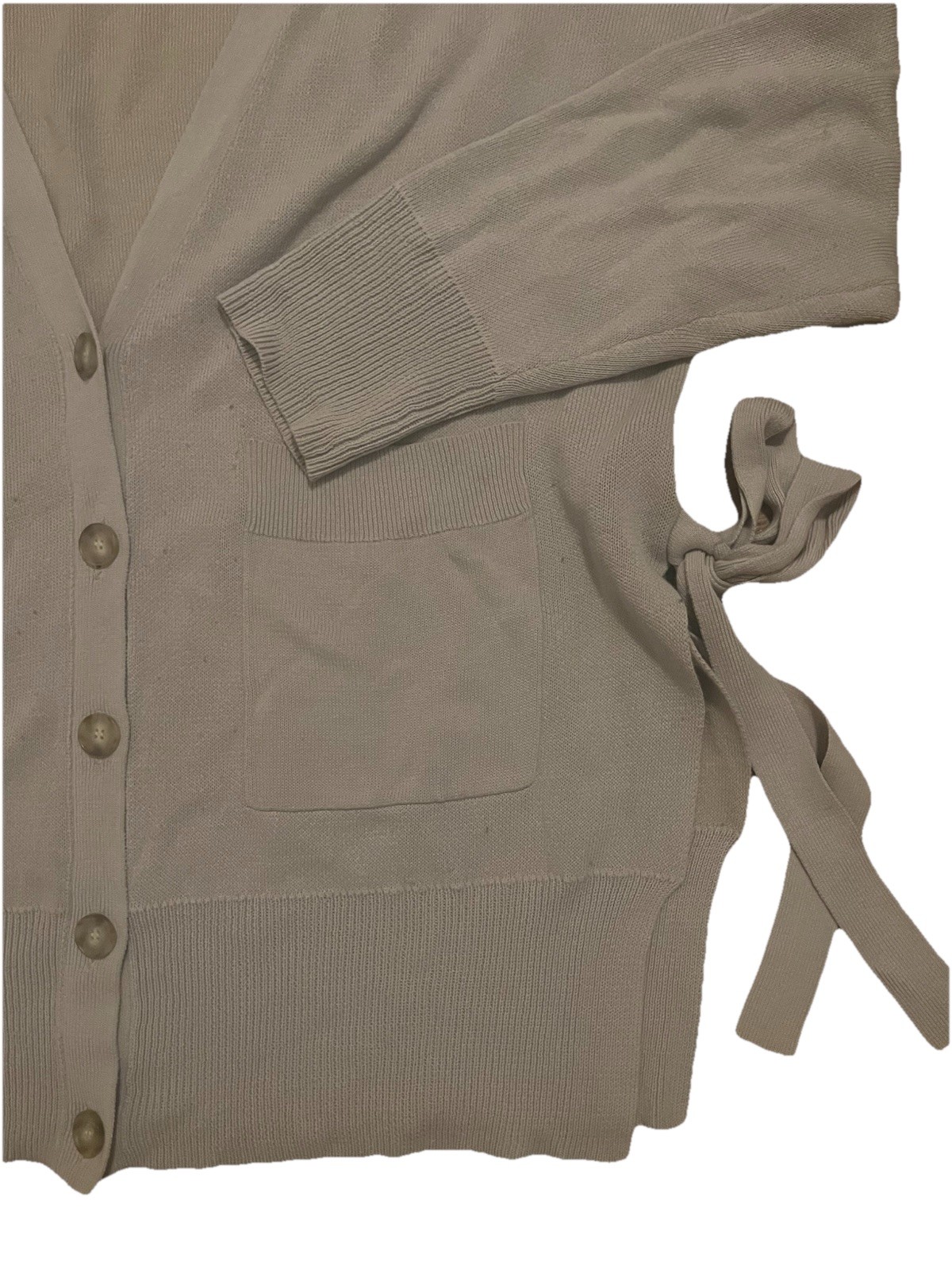 J Crew Gray Split Hem Button Front Cardigan Cotto… - image 2