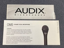 Audix OM5 Dynamic Microphone Spec Sheet w/ St...