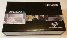 NEW GENUINE LEXMARK C734ACG CYAN TONER CARTRIDGE- FACTORY SEALED BOX