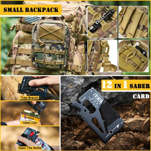 Survival First Aid Kit,99PCS Professional Survival Gear Large Hiking Backpack... - Picture 3 of 9