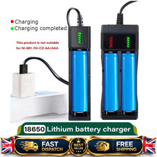 USB 3.7V Battery Charger 1,2,4 Slots Rechargeable Lithium Battery Charger New UK