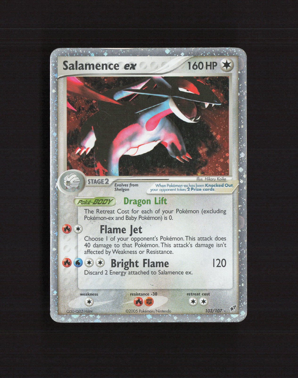 Salamence ex 103/107 EX Deoxys Ultra Rare Holo Pokemon Card MP