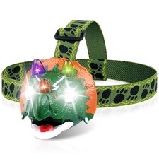 Triceratops LED Headlamp - Dinosaur Headlamp for Kids Camping Gear Essentials...