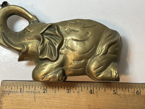 Dispensador de cinta de escritorio elefante de latón vintage CMSR Imports 1985 Taiwán - Imagen 2 de 18