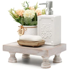 Farmhouse Riser for Room Decor : Decorative Pedestal Stand For Display Your H...