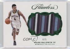 2016-17 Panini Flawless Patch Emerald 4/5 Wade Baldwin IV #P-WBW Patch 2d0