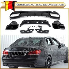 E63 Sport Diffusor f&uuml;r Mercedes W212 E350 2013-2016 Heckdiffusor Lippe Auspuff