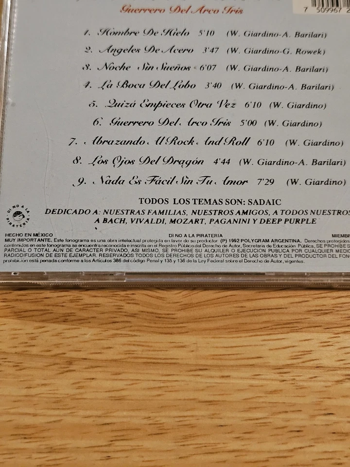Guerrero Del Arco Iris by Rata Blanca CD Polygram RARE OOP VG Foto 4 de 4