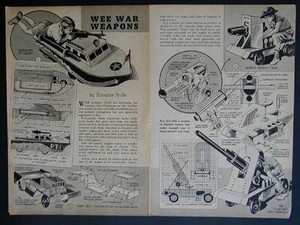 WWII Scooter AntiTank Gun Wagon PT Boat 1943 How-To build PLANS Sherman Tank