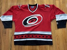 Vintage Keith Primeau #55 Carolina Hurricanes Starter NHL Hockey Jersey Size XL