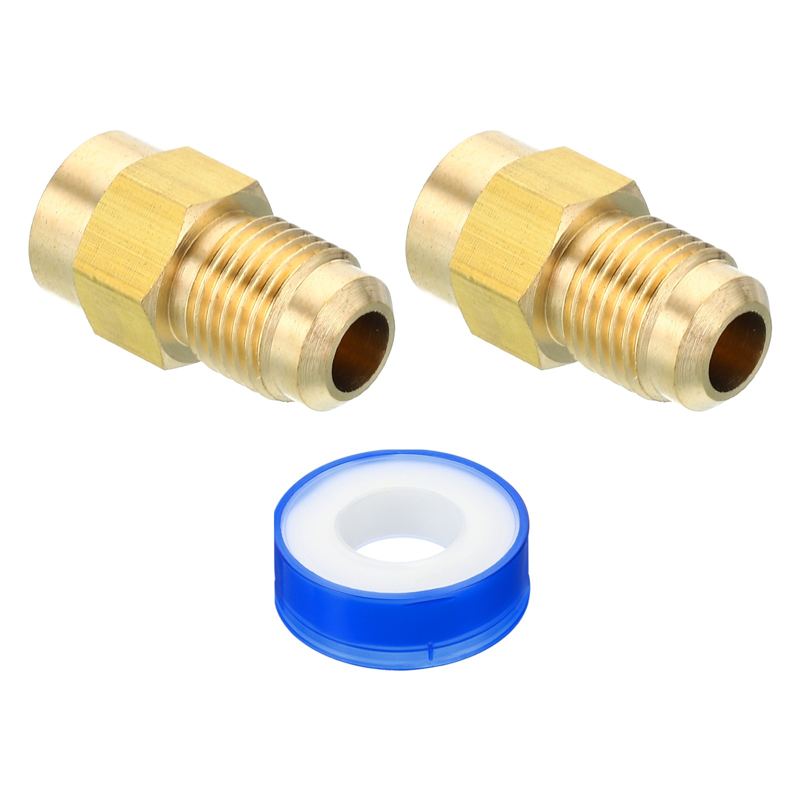 2pcs 5/16SAE Flare Male to 1/8NPT Female Brass Flare Tube Fitting