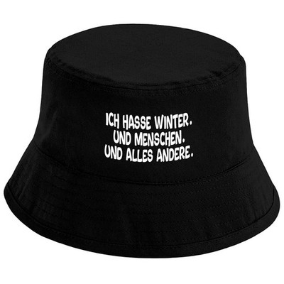 Fischerhut   Ich hasse Winter. Und Menschen. Und alles Andere.   Statementhut