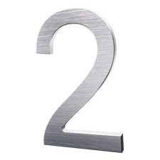 6 Inch Modern House Numbers- Premium Aluminum Floating Home Address Number wi...