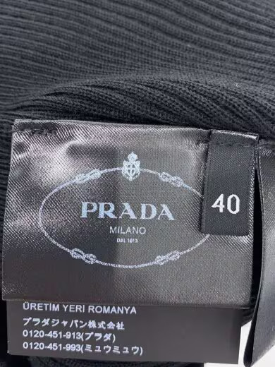 PRADA/Knit sweater (thin)/Size 40/Wool/Black/DNA945 S221 11CI thumbnail 3