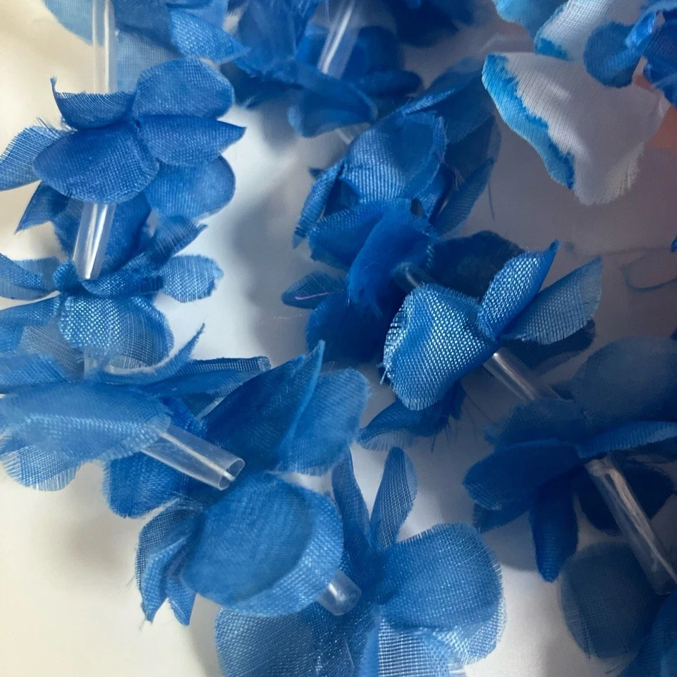 Лот из десяти Leis аксессуар гавайский Lei многоцветный цветочный вечеринки яркий тропический - Изображение 3 из 4