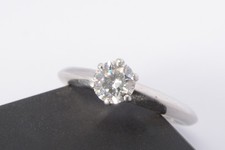 Tiffany & Co Platinum Diamond Solitaire Engagement Ring – 0.68ct – P 1/2 -5.76g