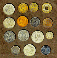 SEAsia/Oriental 16 Select coins w/ China Kiang-Nam 10 cash coin +