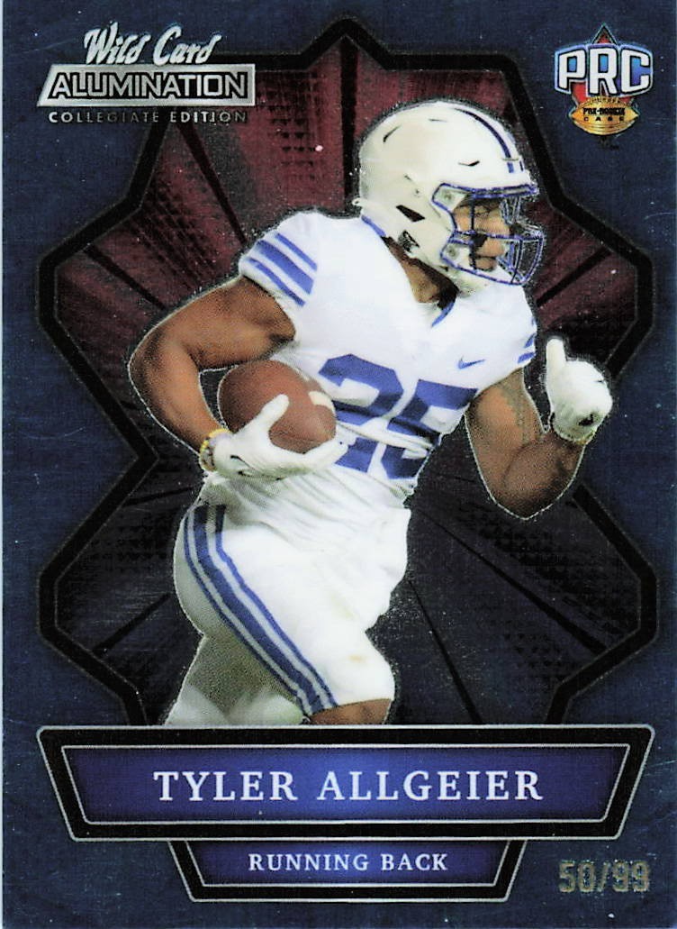 2021 Wild Card Alumination NIL #ANBC-80 Tyler Allgeier Blue #/99