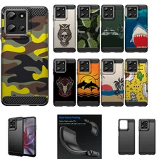 Case For Moto G 5G 2025 | Flex TPU Fiber | Matte Black Flexible Cover