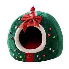 Christmas Cat Bed for Indoor Cats Cat House Hideaway Winter Creative Warm Cute