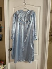 Vintage Jaclyn Smith Satin Look Lace Accent Gown Sz S. 7034