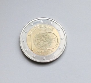 2 EURO LUXEMBURG 2024 Fotoprägung 100. JAHRESTAG FEIERSTEPPLER Selten