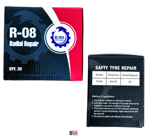 1-3/4" x 3" Rectangle Radial Tire Repair Patch 20-Pack (R-08) – Commercial Grade - Picture 4 of 7