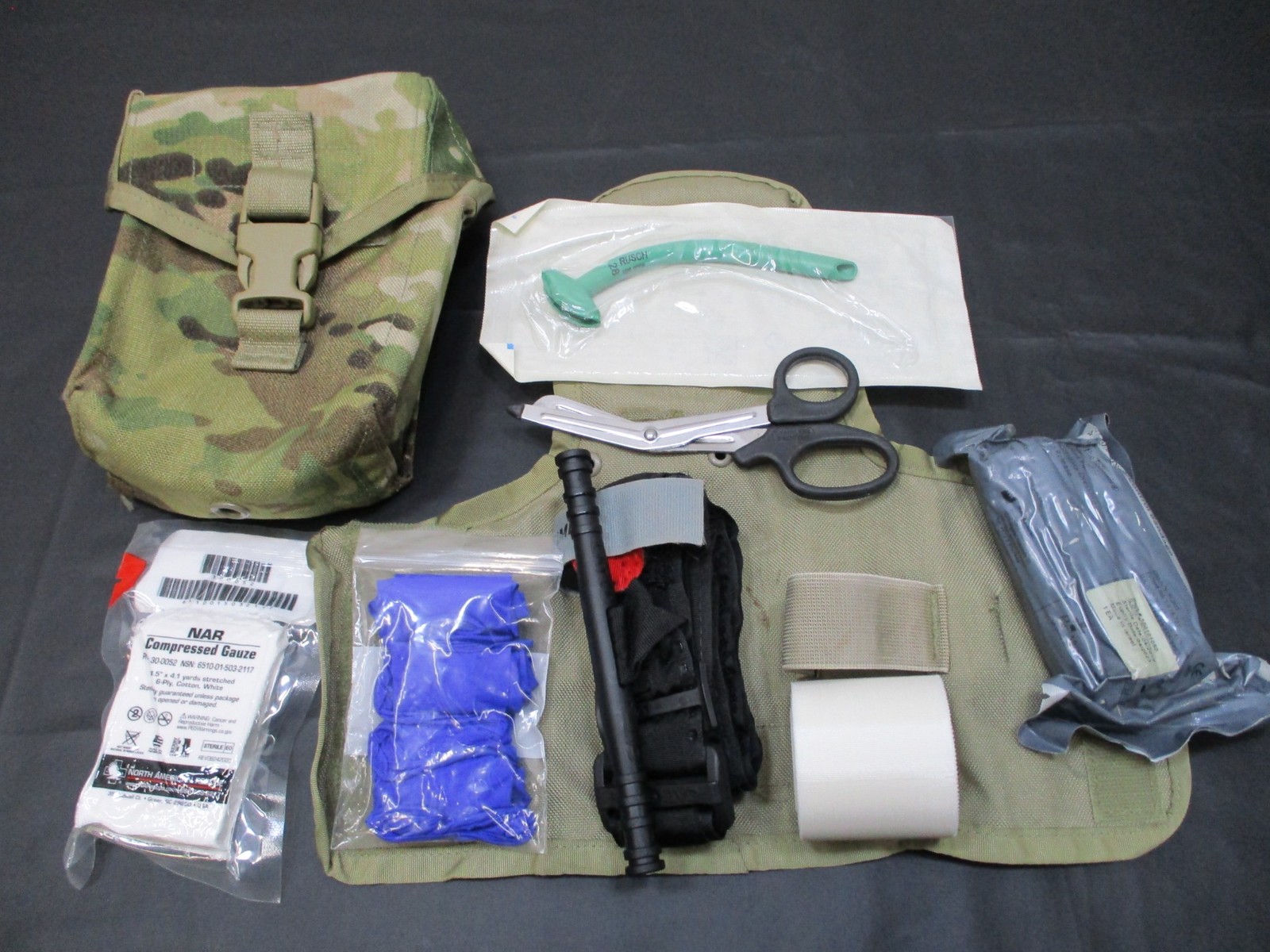 ARMY ISSUE OCP MULTICAM FIRST AID KIT IFAK MEDICAL SUPPLIES TOURNIQUET ISRAELI