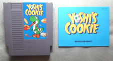 YOSHI'S COOKIE w/manual for Nintendo NES -  MINT label - Tested & working great!