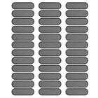 40 pièces 0,87"x0,28" téléphone anti-poussière filet autocollant téléphone haut-parleur couverture noir