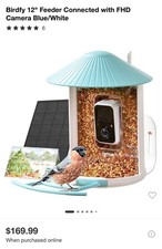 Birdfy 12" Feeder Connected with FHD Camera Blue/White