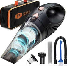 Power Practical Handheld Cordless Car Vacuum Cleaner Strong Suction Black