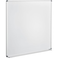 48"W x 48"H Magnetic Whiteboard Steel Surface Aluminum Frame