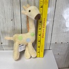 Gymboree Yellow Giraffe 10" Baby Plush Lovey 2010 Green Blue Polka Dots RARE — photo 2