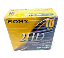Vintage Sony 2HD Floppy Diskettes IBM Formatted 1.44 MB 3.5 Inch 1- 10 Pack