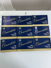 Lot of 9 1966 GM Convertible Folding Top Operation Booklet