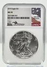 2019 AMERICAN SILVER EAGLE NGC MS70 JOHN MERCANTI SIGNED BEAUTIFUL COIN