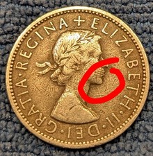 1956 Britain Two Shilling Coin. Queen Elisabeth II. Mint Error? VF25 Condition