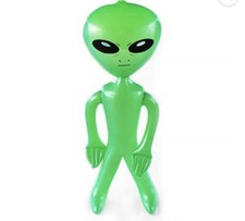 Vibrant 36-Inch Green Alien Inflatable - Ideal for Celebrations and Playtime