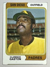 1974 Topps Clarence Gaston San Diego Padres #364 Miscut