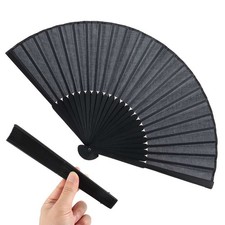 Folding Hand Held Fan Fabric Pocket Wedding Dancing Party Bridals Gift