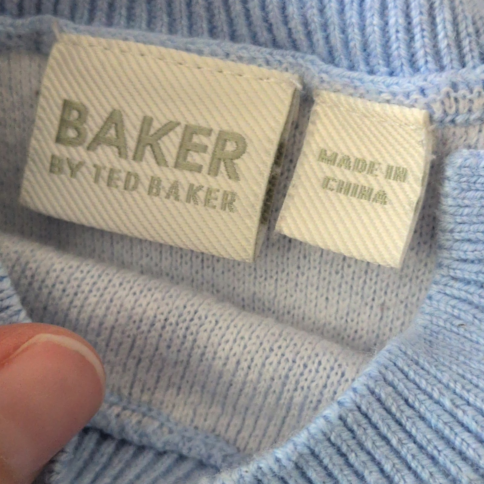 Baker by Ted Baker 6-9 Months 2pc Blue Knit Jumper & Trousers Long Sleeve image 4